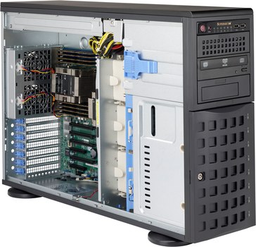 Preview: Supermicro Tower - 745BAC-R1K23B-SQ - schwarz